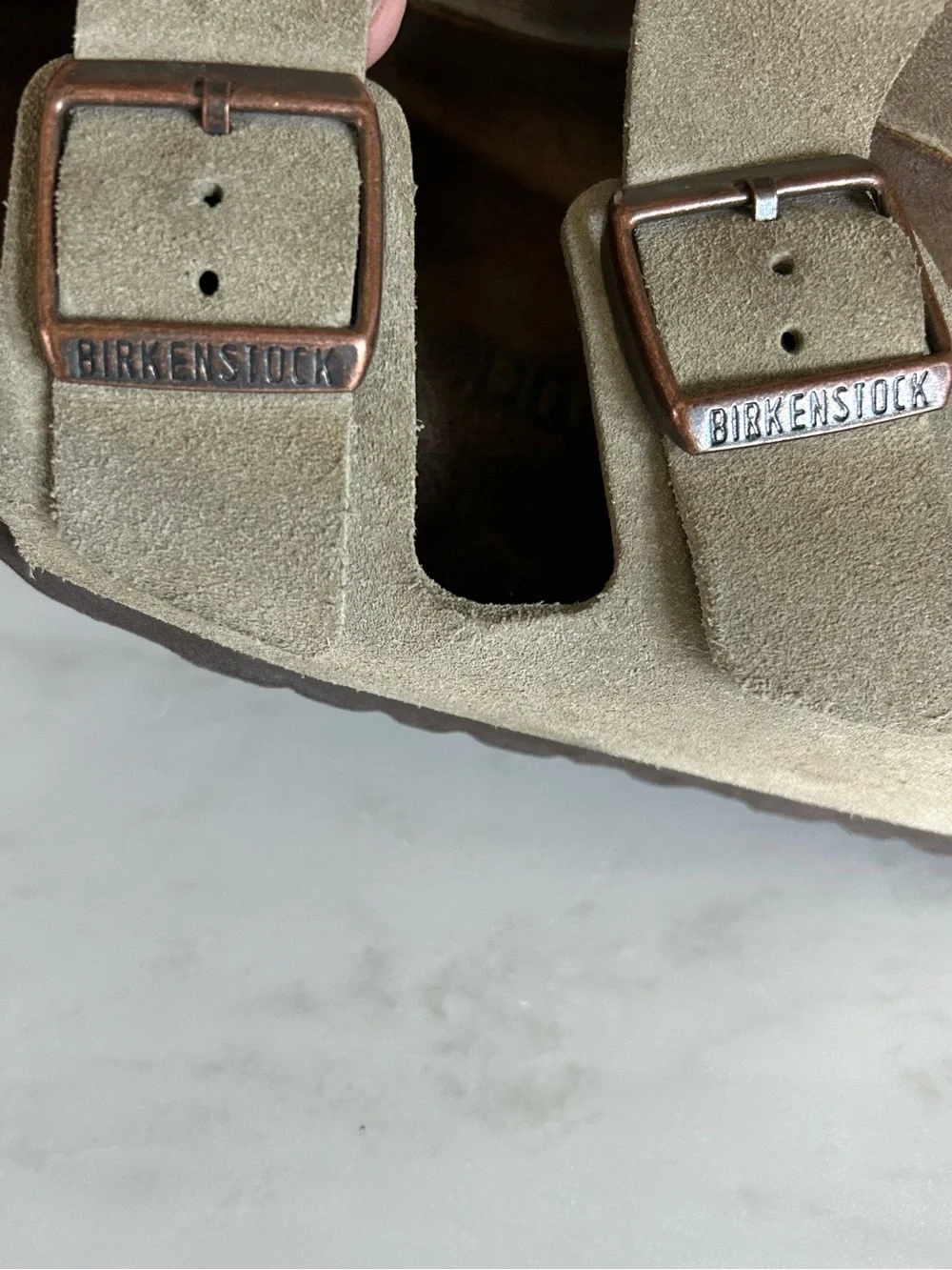 Birkenstock Arizona Soft Footbed Suede Taupe Size EU 42 Unisex